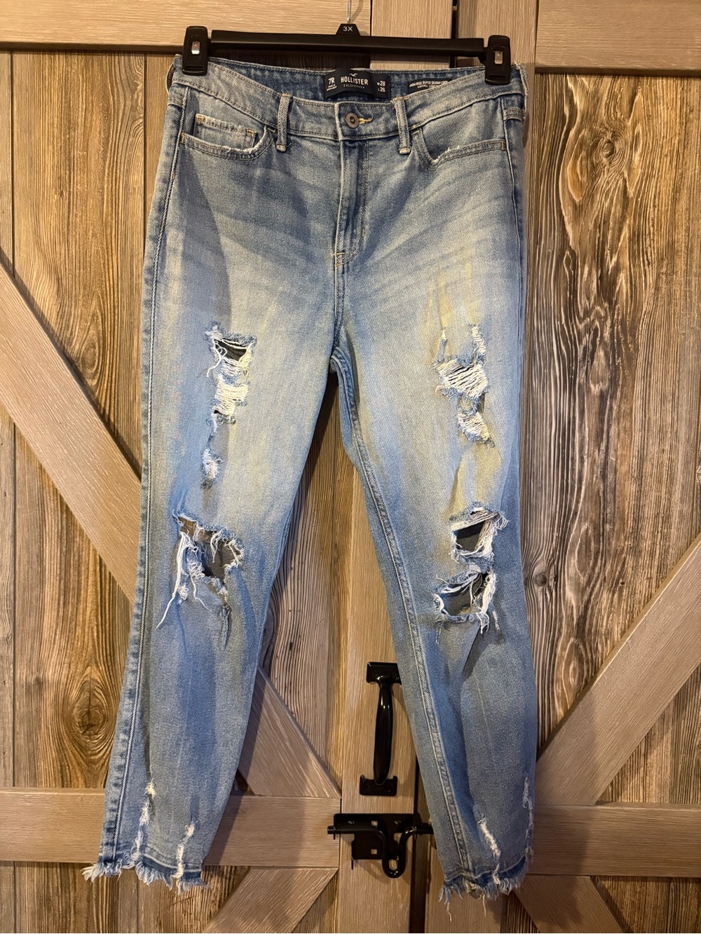 Hollister Light Blue Ripped Skinny Jeans